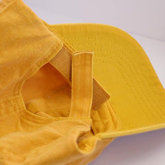 Upcycled Dad Hat: Gold Loon