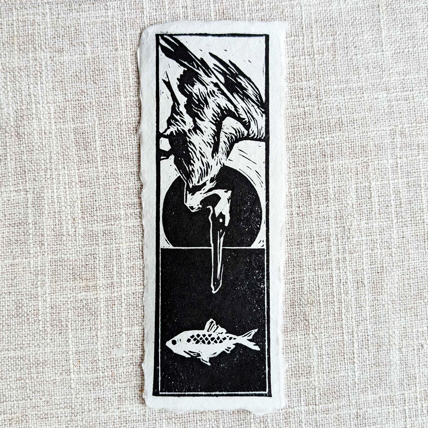 Handmade Pelican Print
