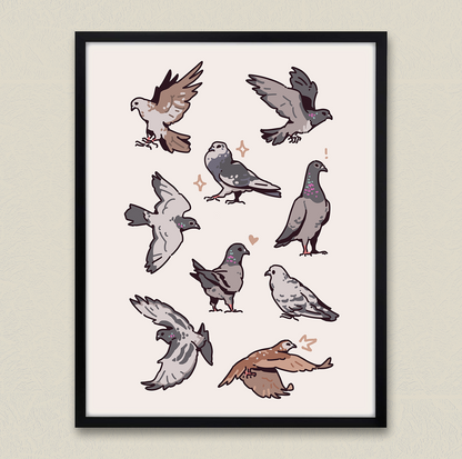 Pigeons Poster