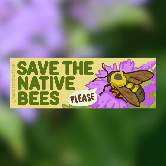 Save Native Bees Bumper Sticker