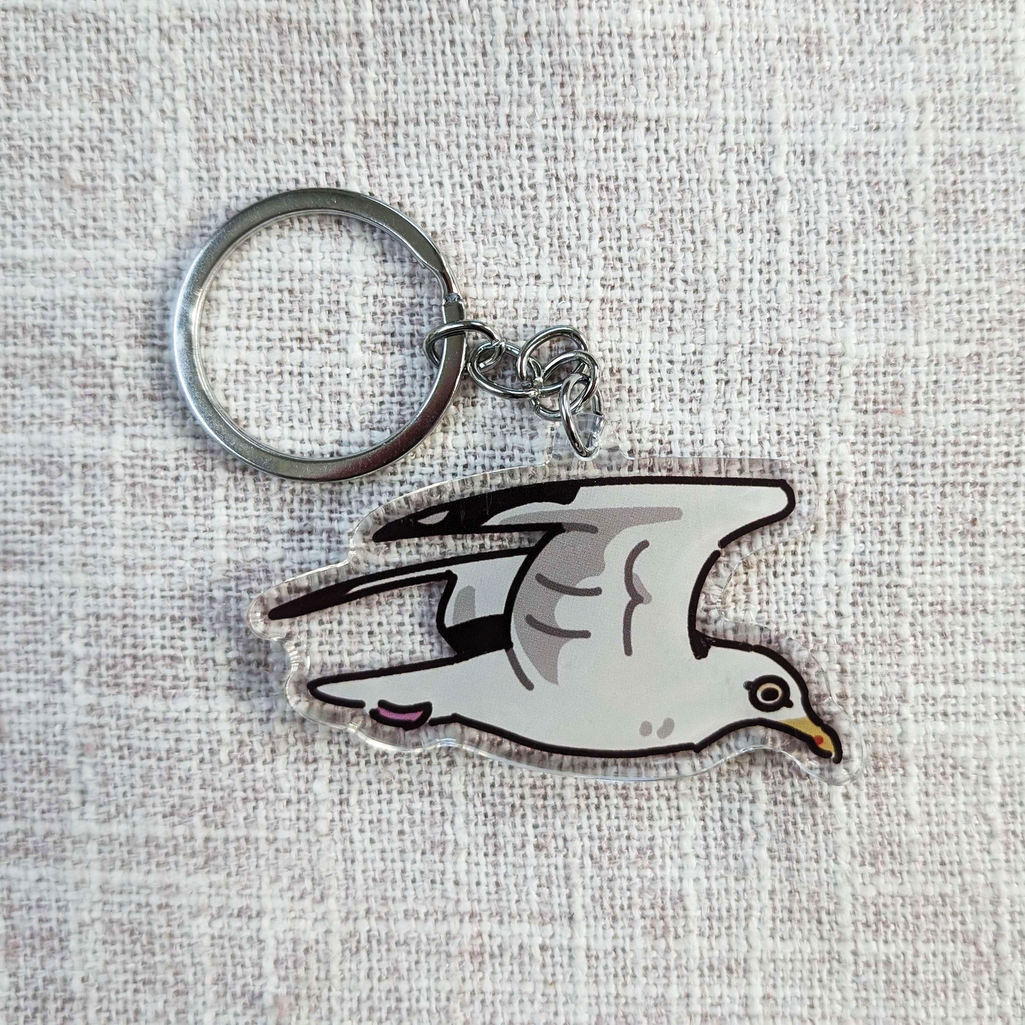 Herring Gull Epoxy Keychain