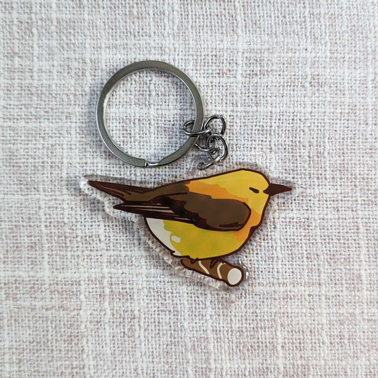 Warbler Epoxy Keychain