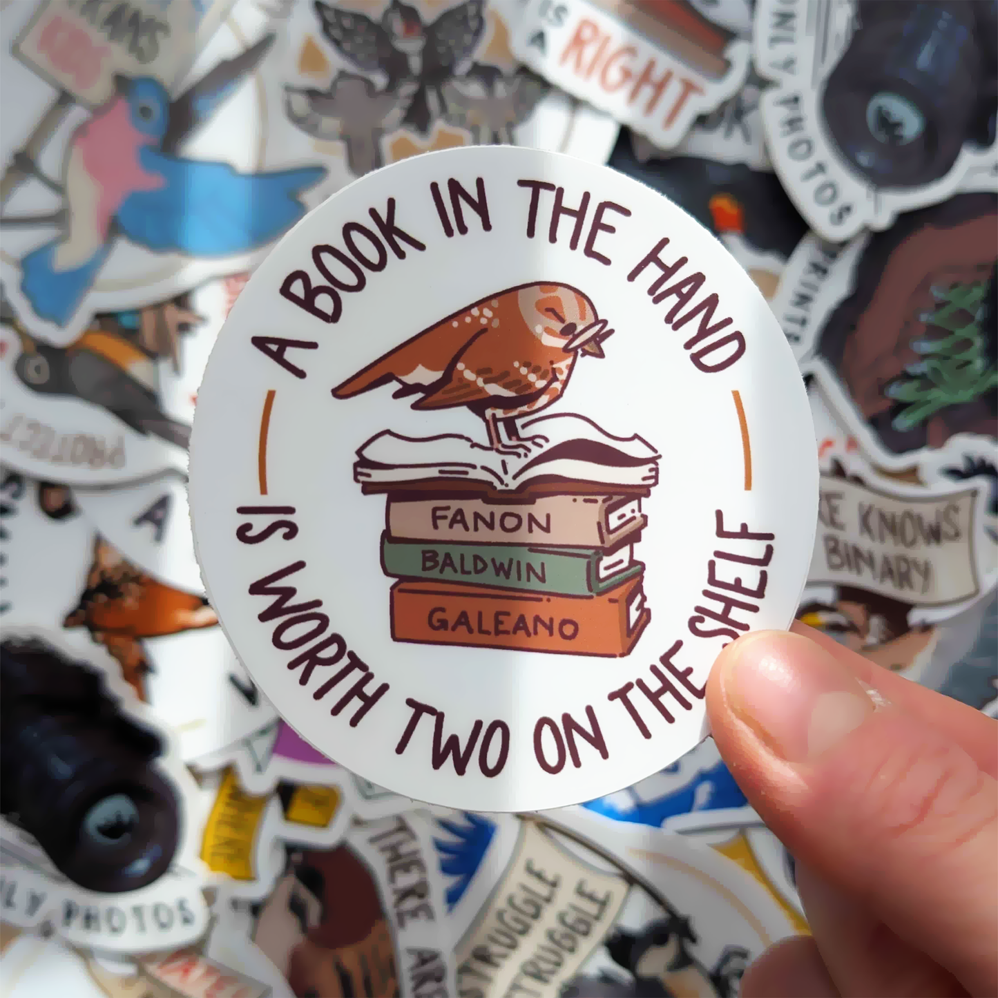 Book in the Hand Sticker