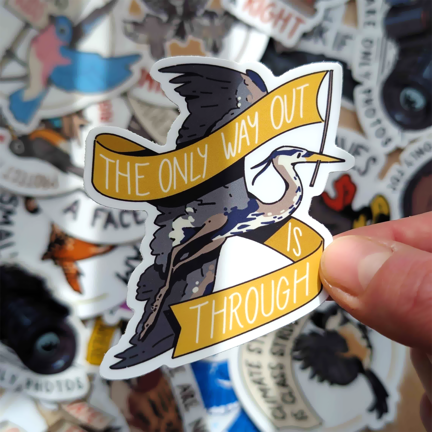 Only Way Out is Through Sticker