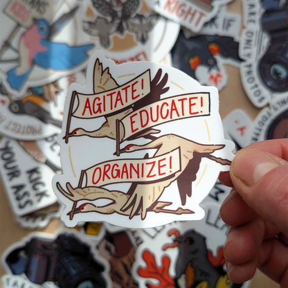 Agitate Educate Organize Sticker