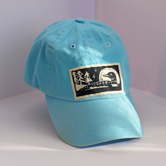 Upcycled Dad Hat: Teal Loon