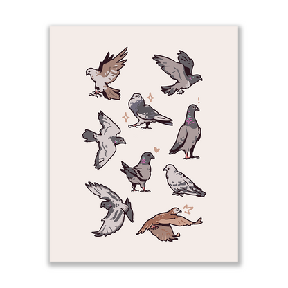 Pigeons Poster