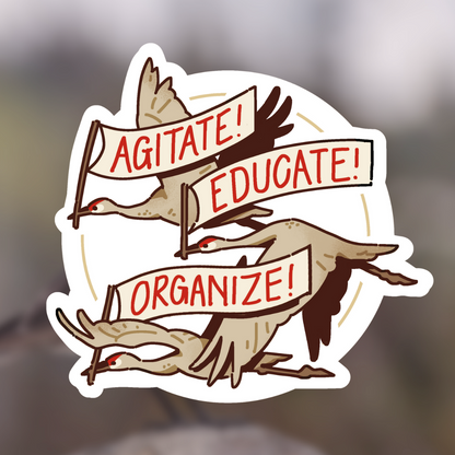 Agitate Educate Organize Sticker